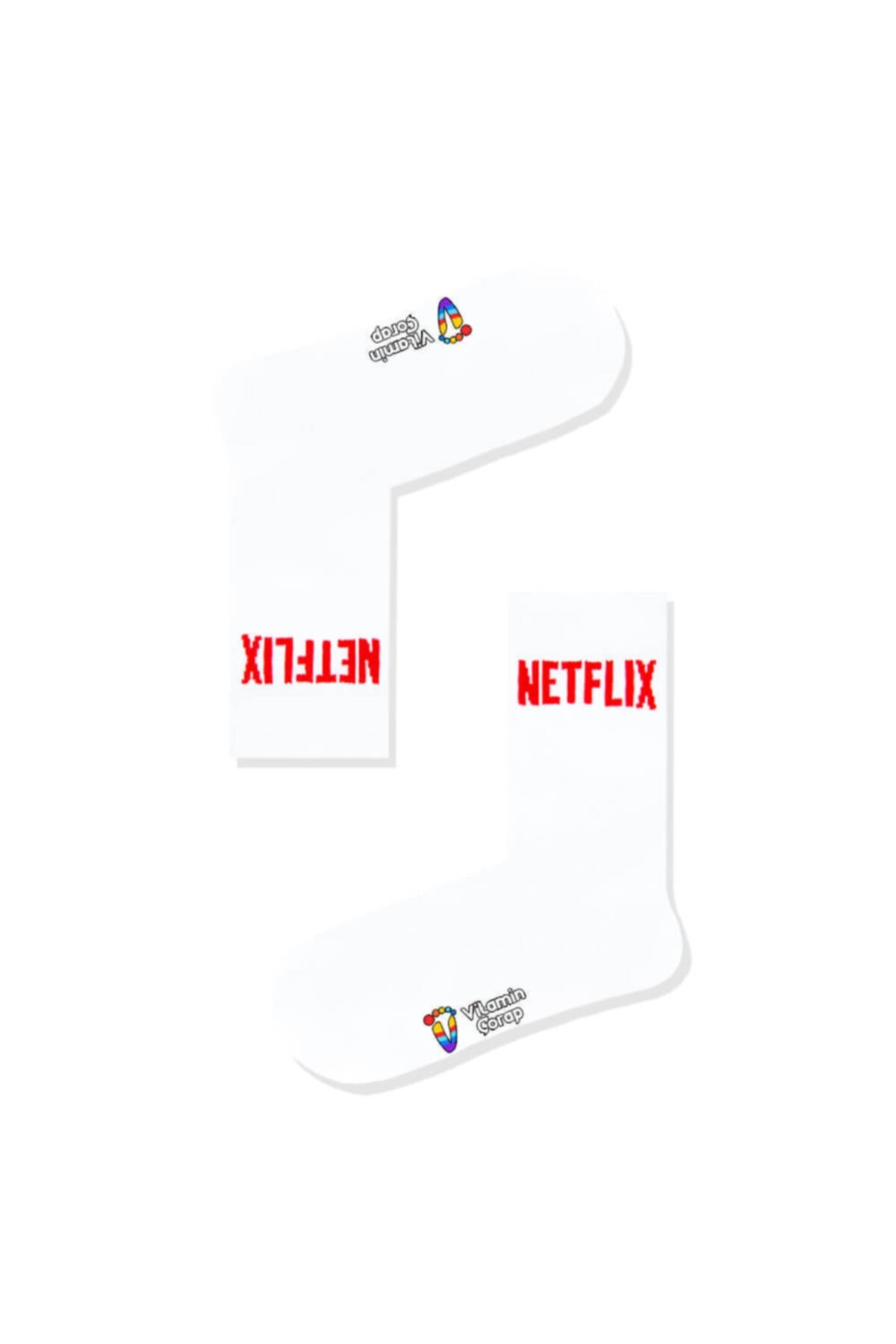 Netflix Beyaz Atletik Çorap