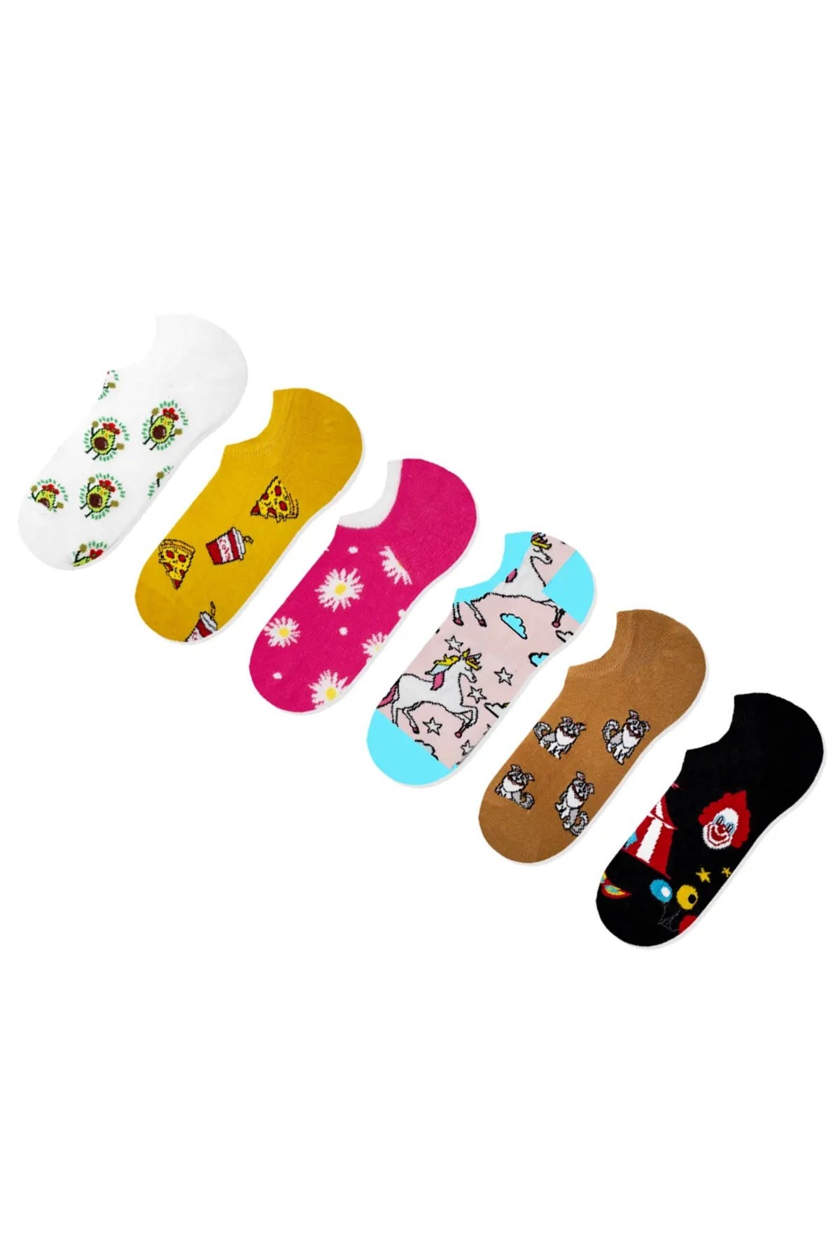 6'lı Unicorn Sneaker Çorap Set