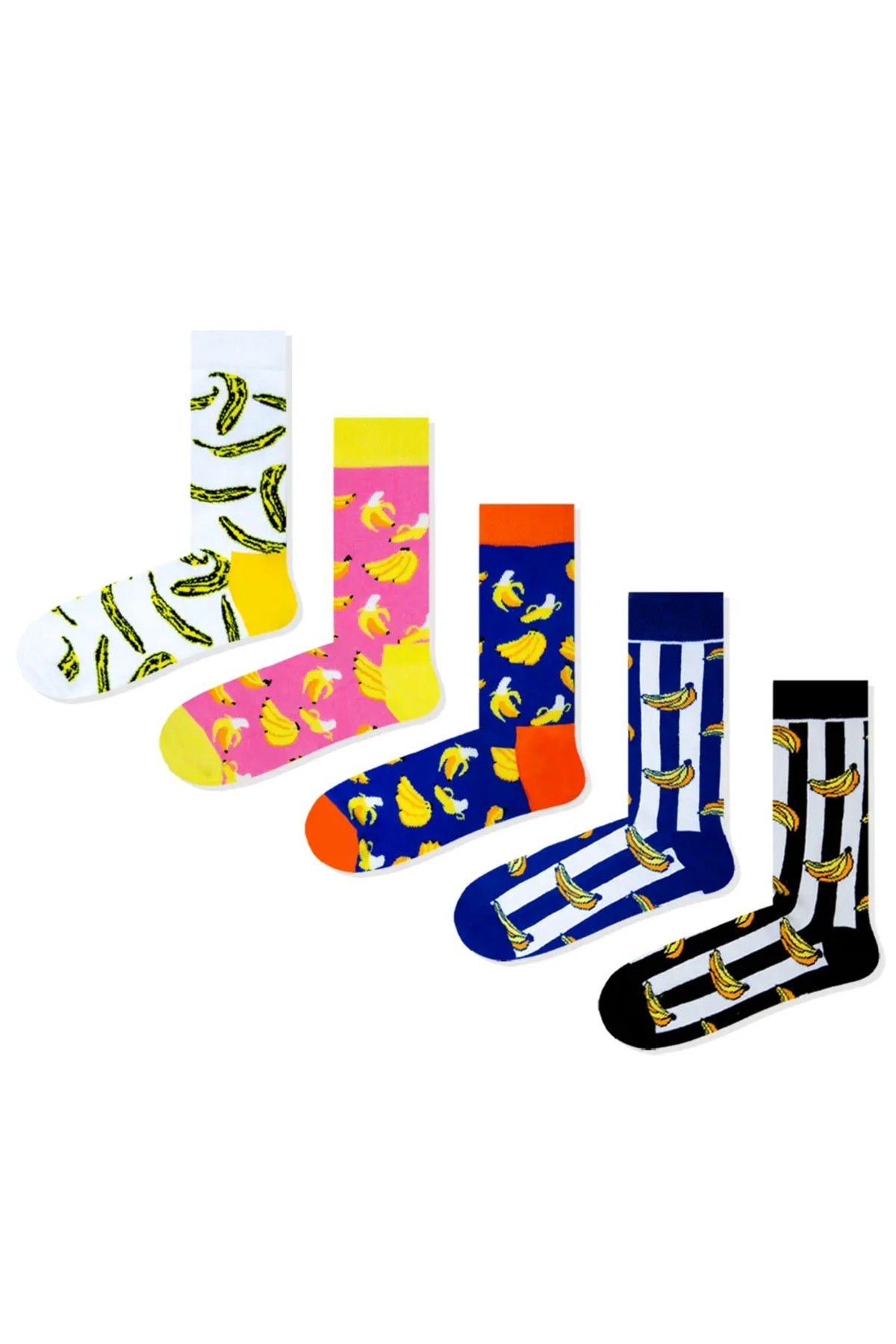 5'li Muz Renkli Çorap Set