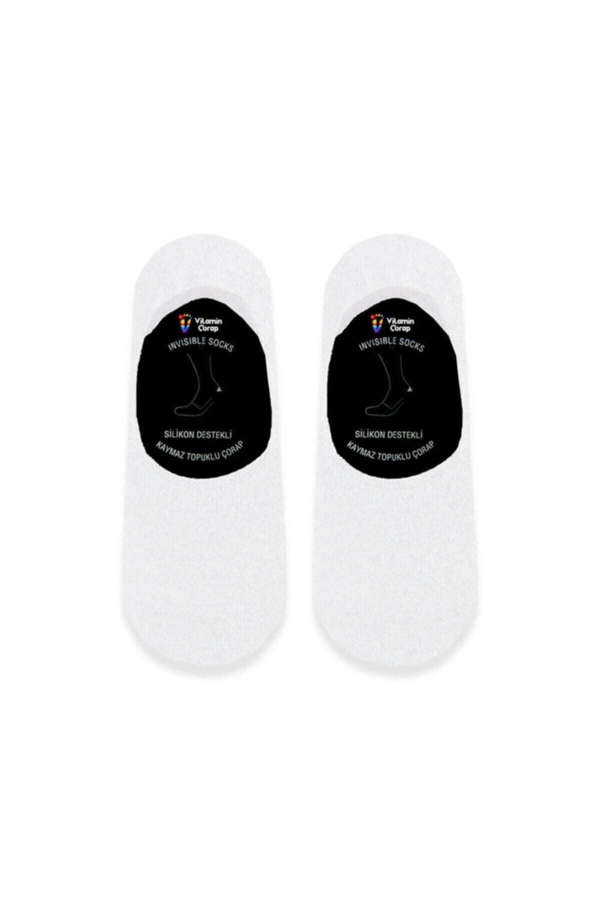 Beyaz Bambu Unisex Babet Çorap