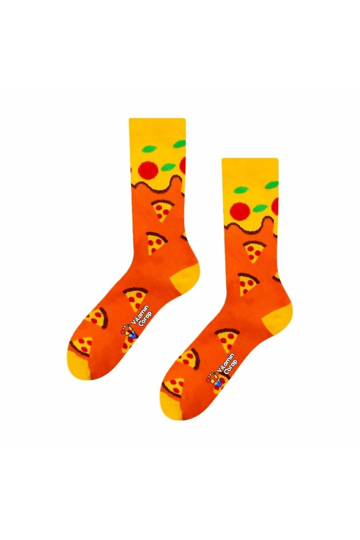 Pizza Mozerella Renkli Çorap