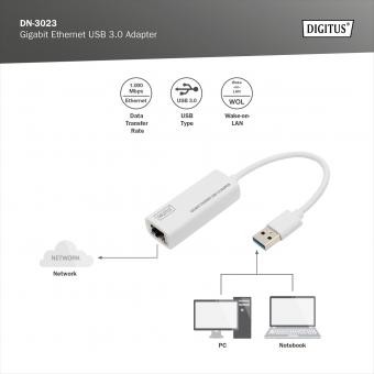 Dıgıtus Dn-3023 Usb 3.0 Ethernet Adaptör