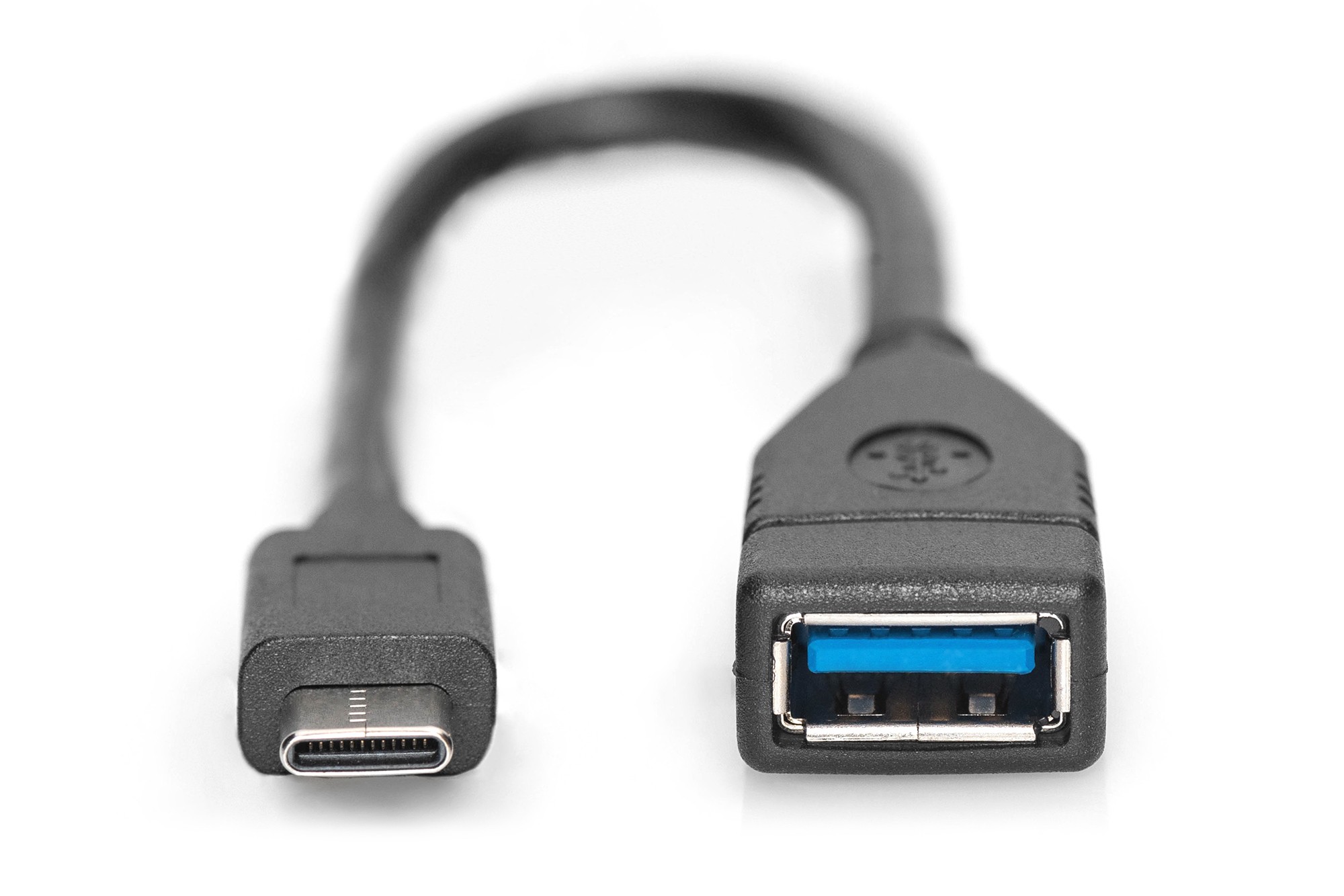 USB Tip-C adaptör kablosu, OTG, Tip-C - A St/Bu, 0.15m, 3A, 5GB, 3.0 sürümü, bw