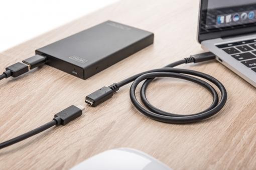 DIGITUS USB Type-C™ Gen2 Uzatma kablosu, Type-C™-C