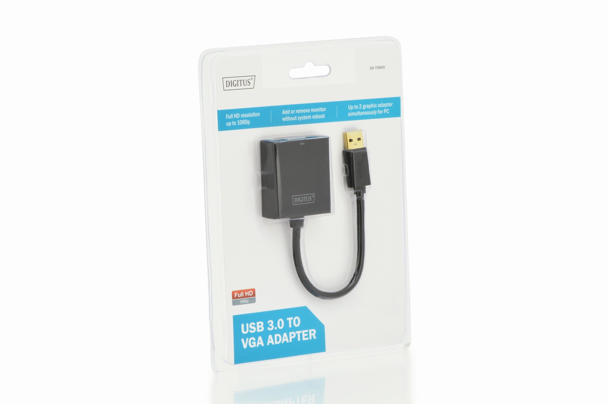 USB 3.0 to VGA Adapter, 1080p Input USB, Output VGA