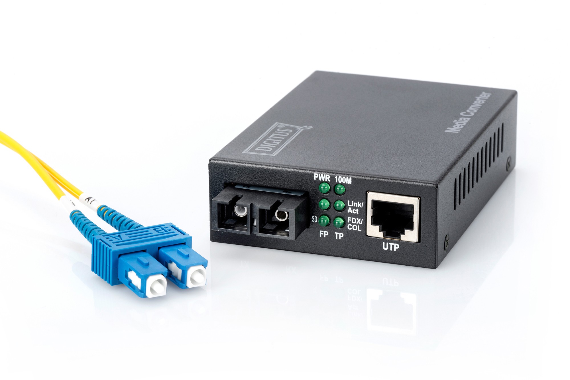 Digitus Media/Rate Converter, 10/100Base-Tx - 100Base-Fx (Singlemode 20 Km, Sc) Dn-82021-1