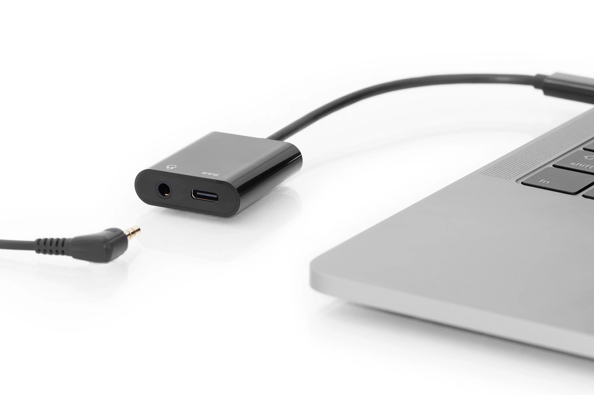 DIGITUS USB Type-C adaptör / Type-C - USB Type-C + 3,5 mm jak