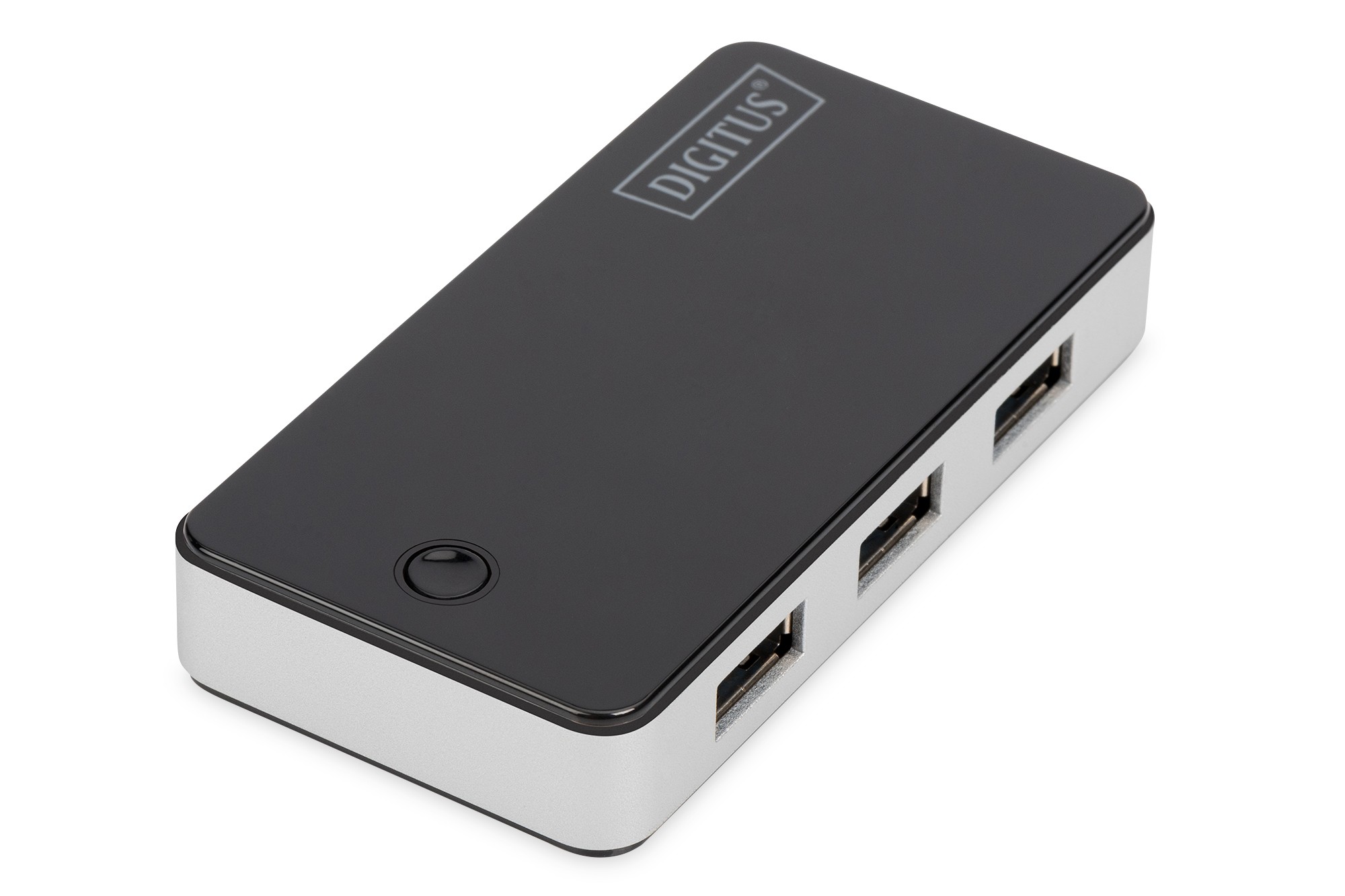 DIGITUS USB 3.0 Hub, 4-girişli siyah Süper Hızlı USB (5Gbps) 