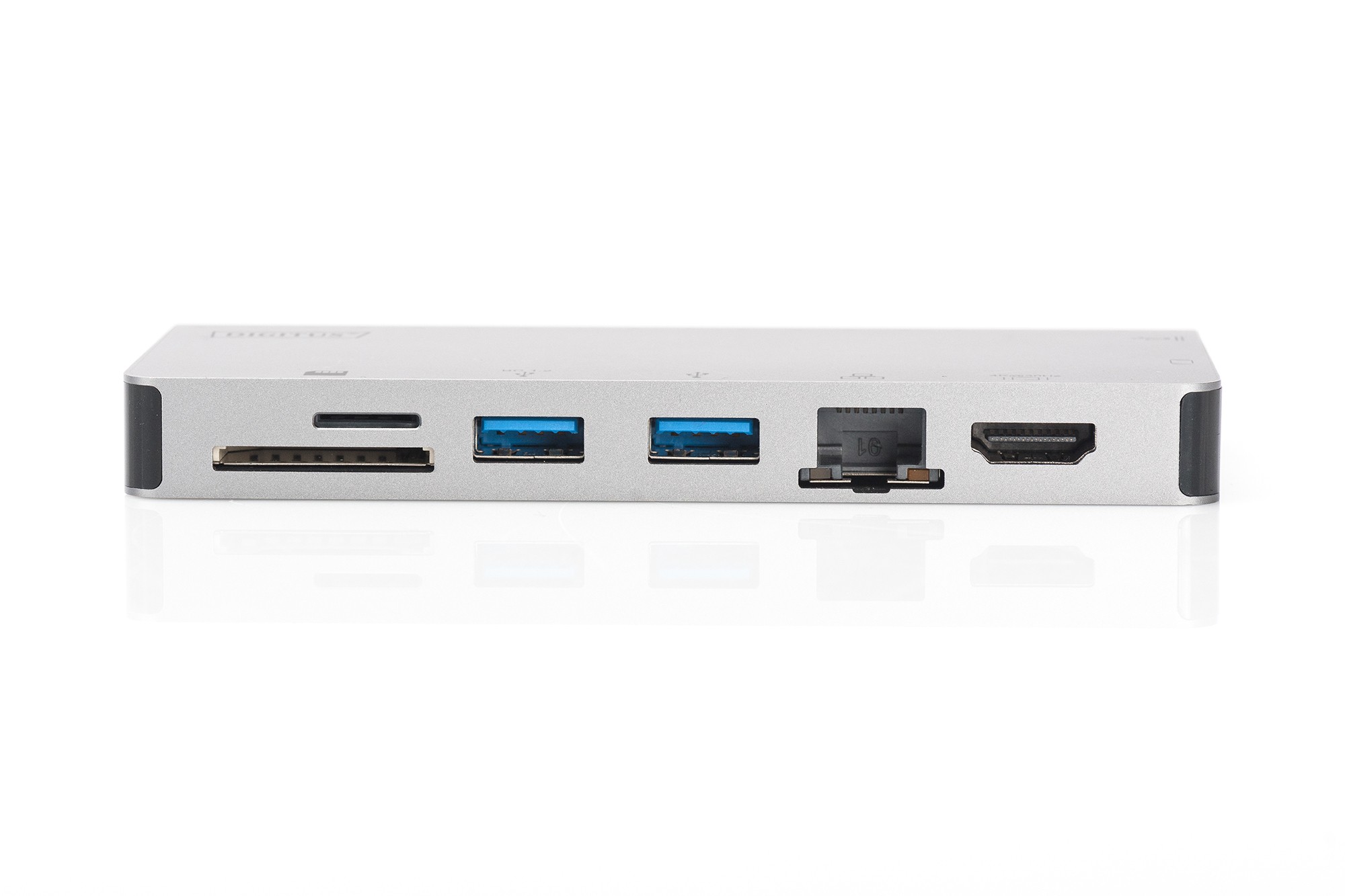 USB-C Çok Portlu İstasyon, 8 Port 2x Video, 2x USB-C, 2x USB3.0, RJ45,2x kart okuyucu