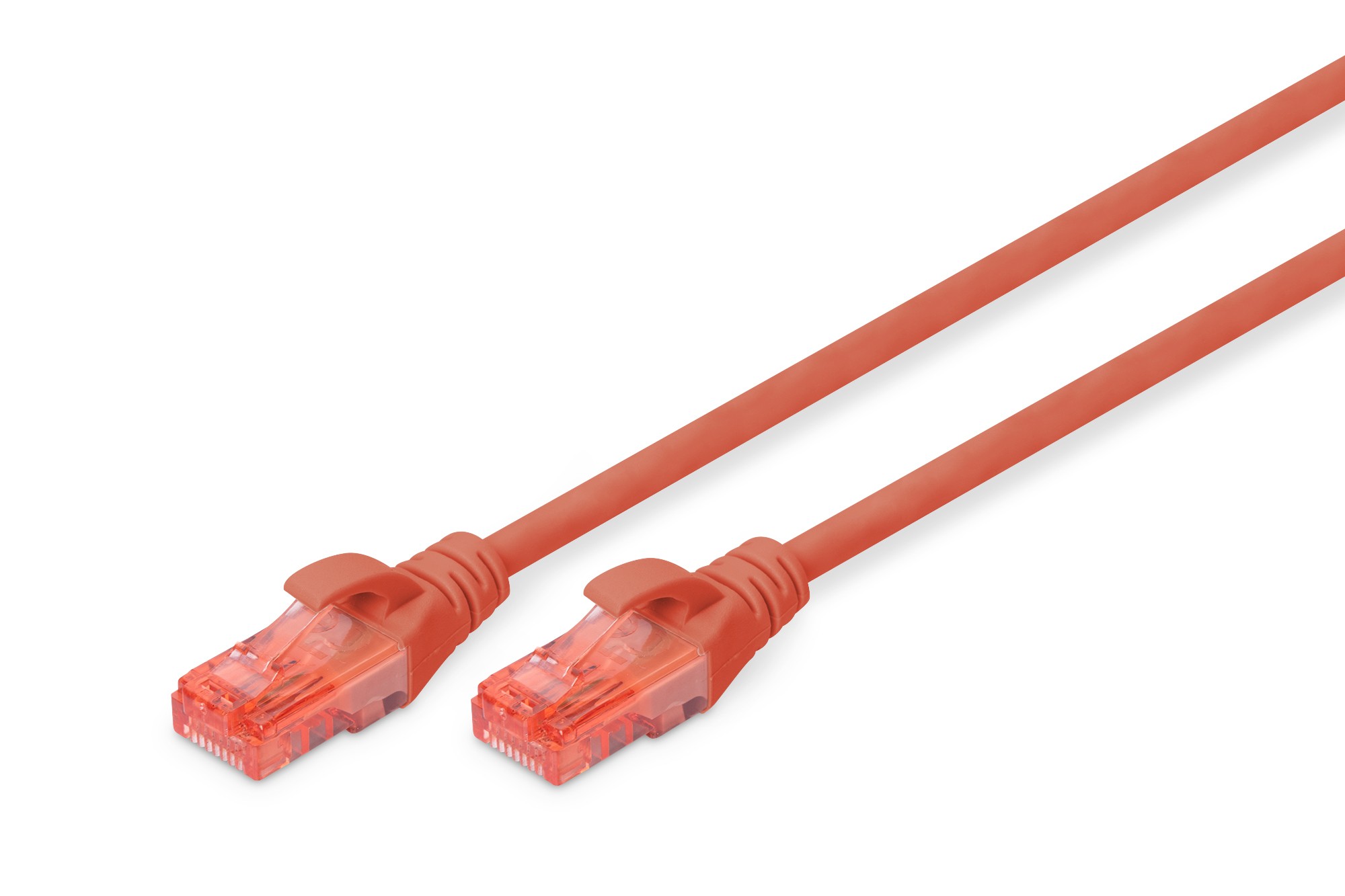 CAT 6 U-UTP bağlantı kablosu, bakır, LSZH AWG 26/7, uzunluk 3 m, kırmızı renk