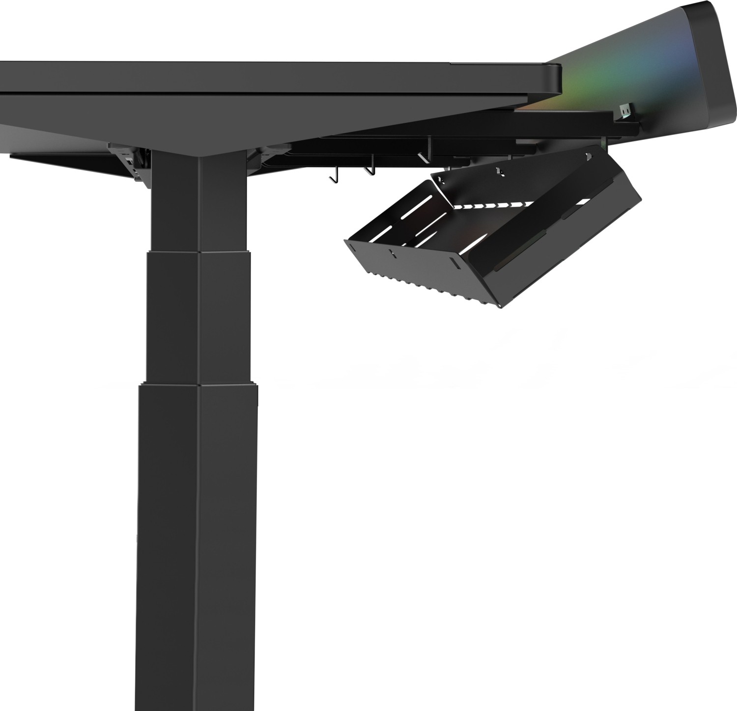 Bibus Siyah Rgb Işıklı Çift Motor Elektrikli Yükseklik Ayarlı Oyuncu Masası (Masa Dahil)