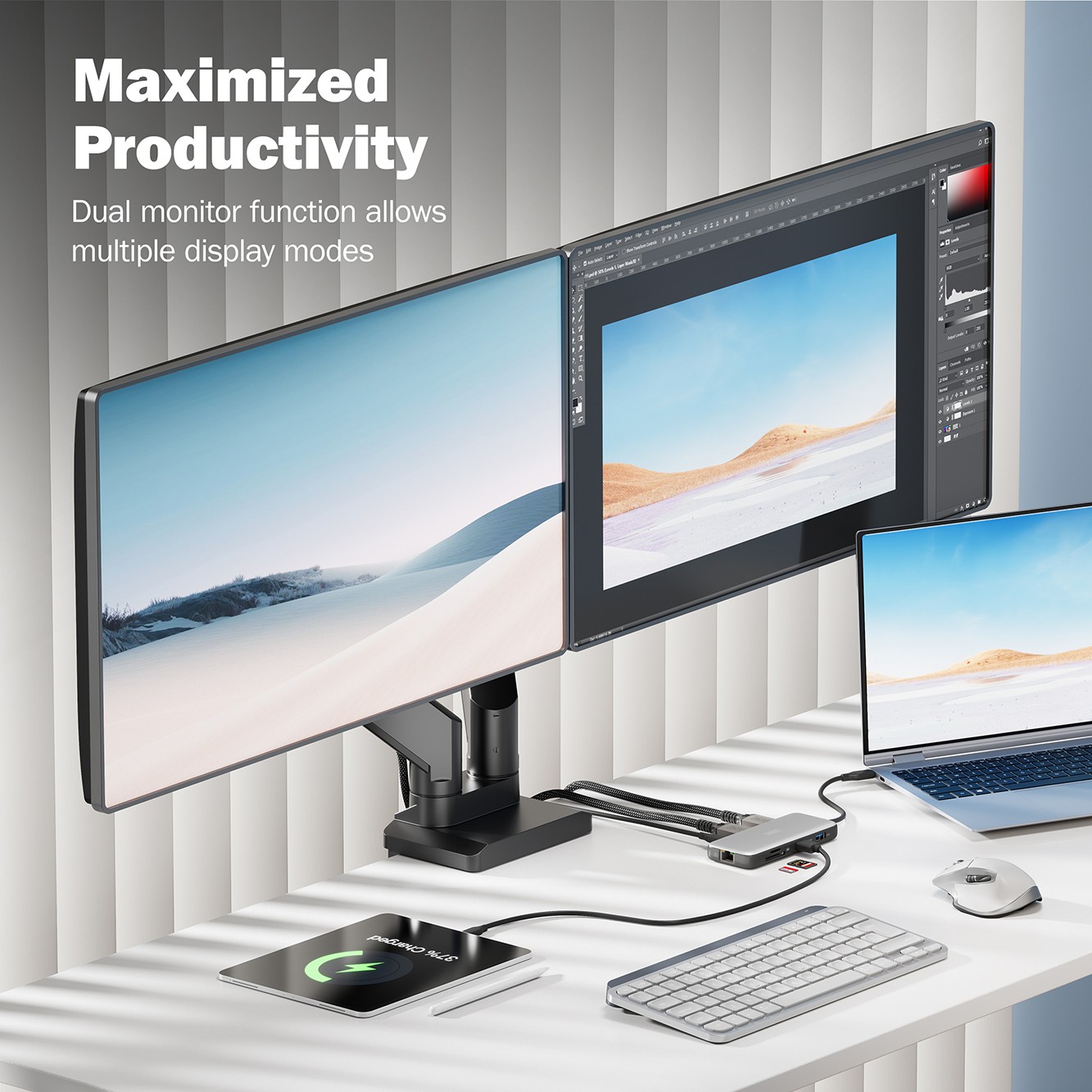 DIGITUS USB-C Docking Statio 3.2 Gen 2 bağlantı noktası (10 Gbit/s),8 Port