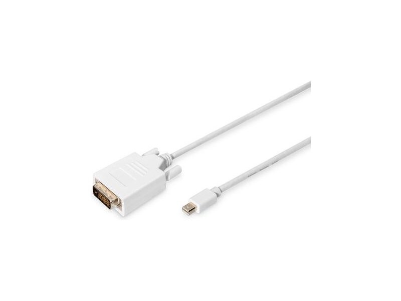  Displayport Adaptör Kablosu, Mini Dp - Dvi, 1 Metre, Dp 1.1A Uyumlu, Beyaz