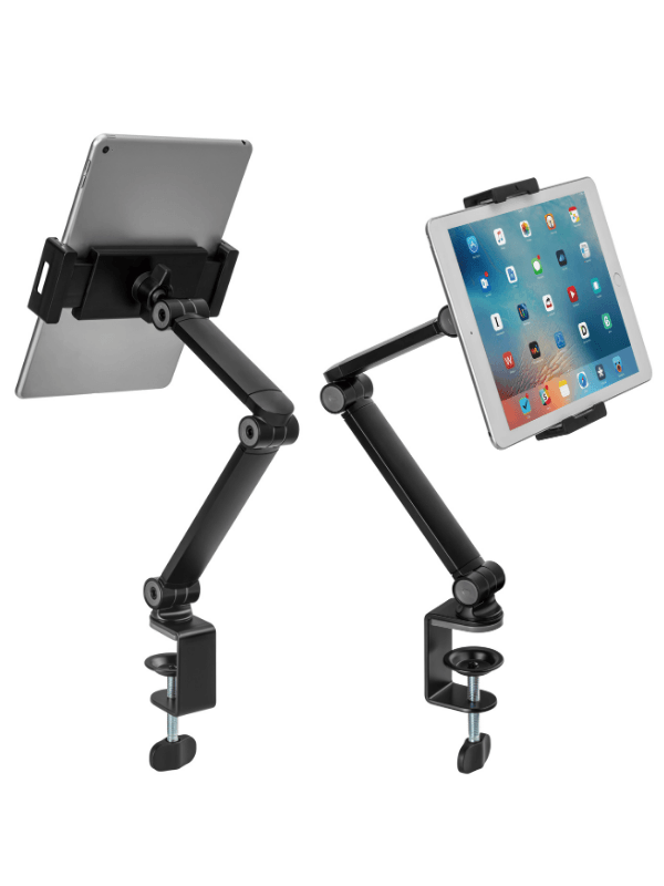 Masaüstü Kelepçeli Tablet Standı | 4.7'' - 12.9'' Arası Tüm Tabletlerle Uyumlu