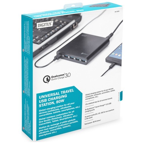 Digitus DA-10193 Universal Notebook + 5 Port USB Seheyat Şarj Istasyonu