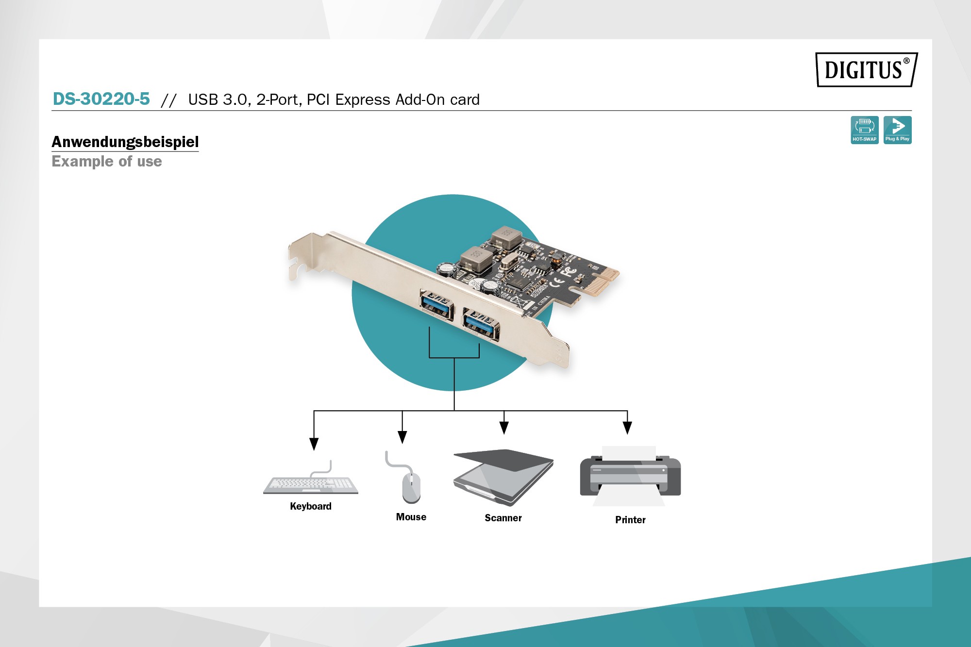 Digitus 2 Port':Lu Pcı Express Usb 3.0 Kart, Nec Upd720202 Chipset':Li, Low Profile Braket':Li