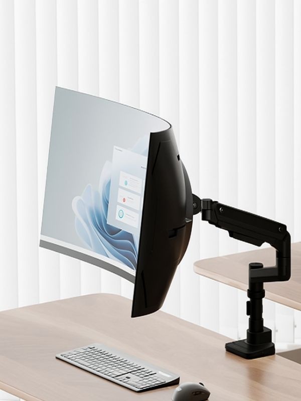 Tekli Ultran Geniş Monitör Kolu 17 "-49" 20kg TYP-C / USB çıkışlı