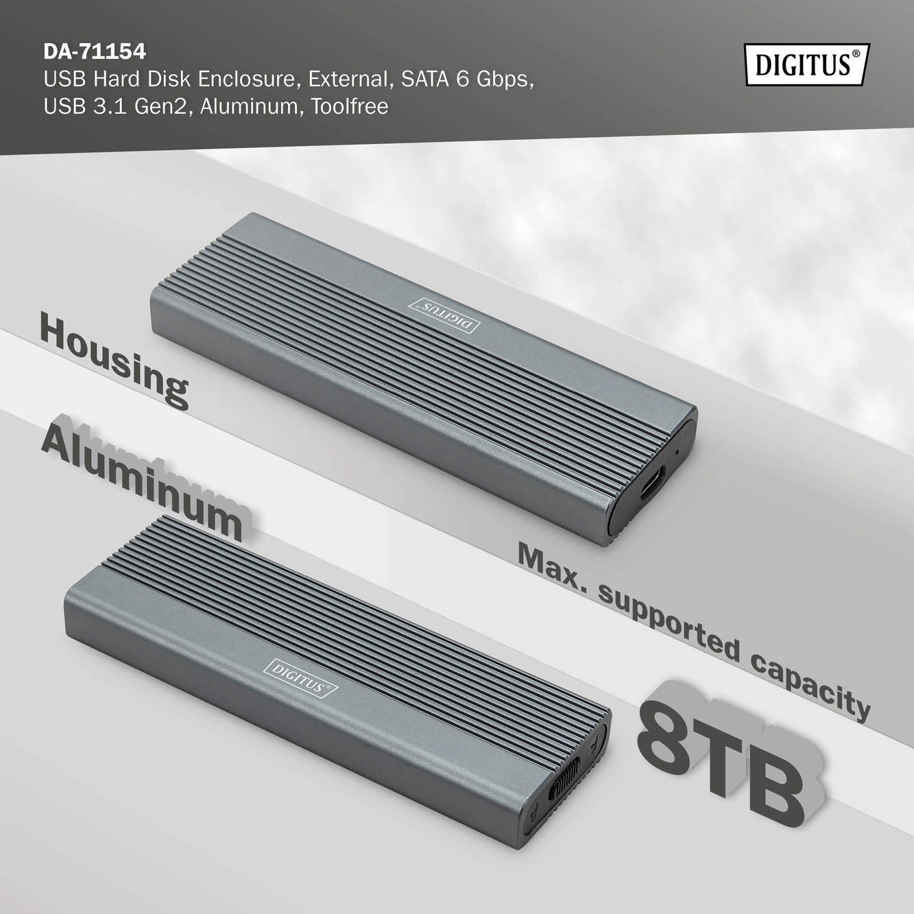 USB M2, Harici Disk Kutusu , SATA 6Gbps, USB 3.1 Gen2, Alimünyum