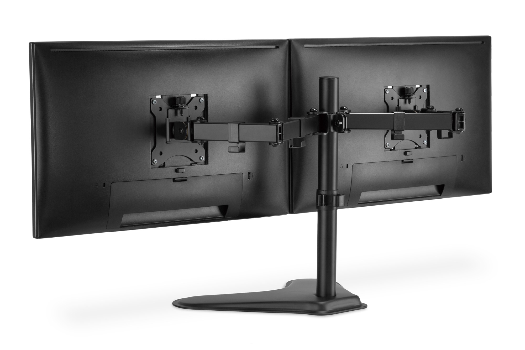 Ayaklı ikili monitör tutucusu 17-32", 2 x 8 kg (maks.), siyah