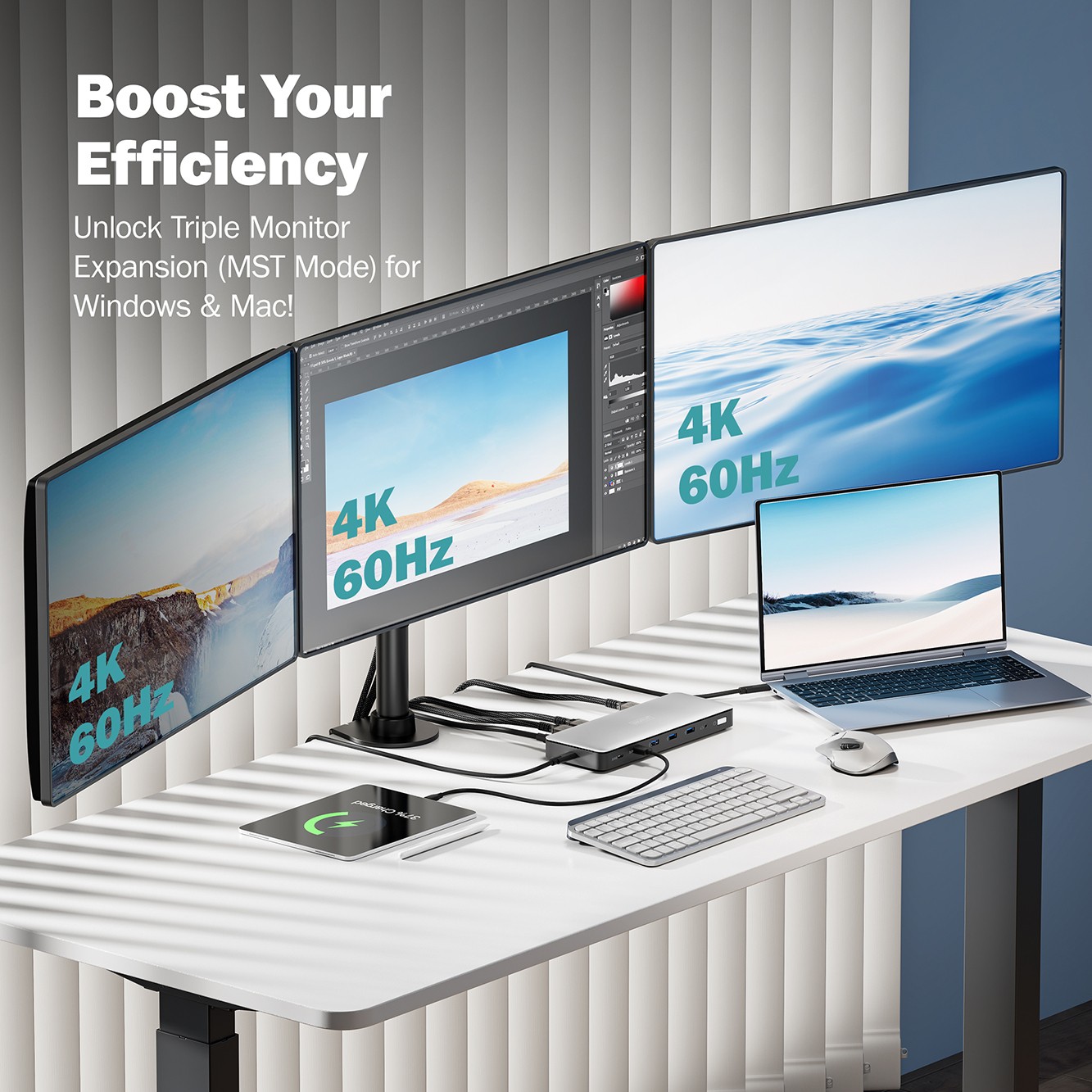 DIGITUS USB-C Docking Statio 3.2 Gen 2 bağlantı noktası (10 Gbit/s),13 Port
