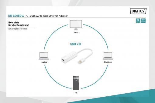 Digitus DN-10050-1 USB Ethernet Adaptörü