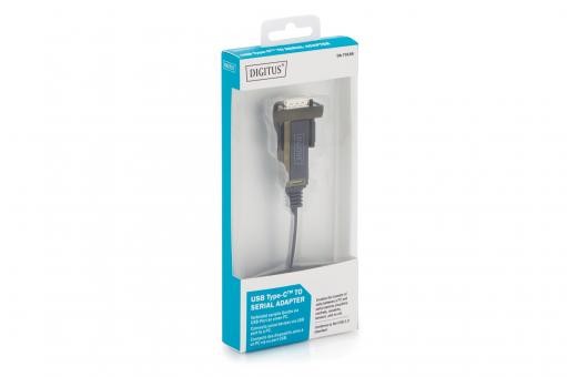 Digitus USB Tip C - Seri (RS232) Çevirici 1m Kablolu