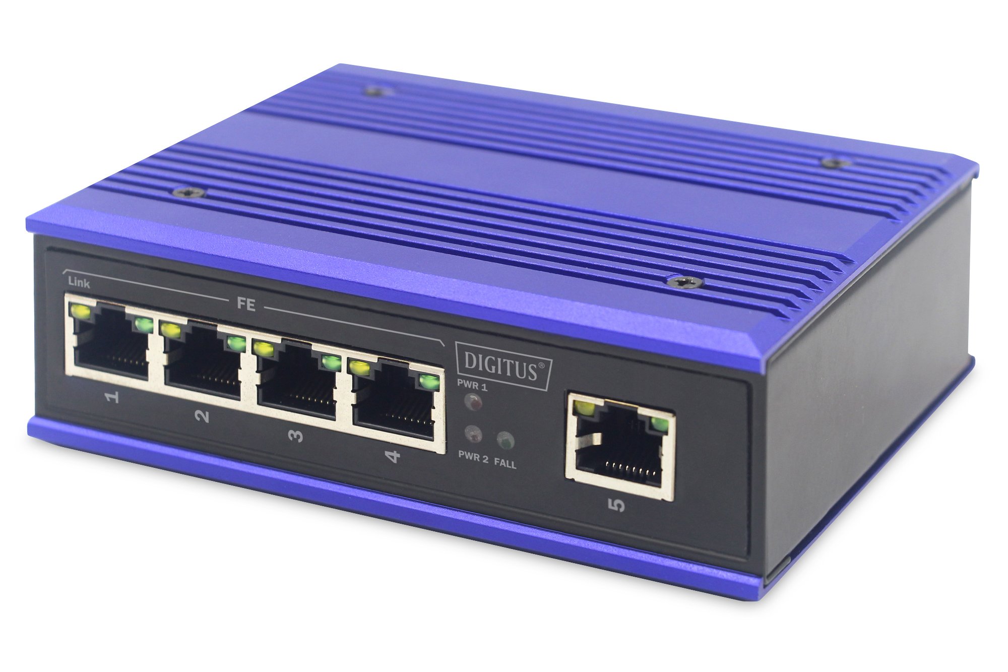 Digitus 4 Portlu Hızlı Ethernet Ağ Anahtarı, Endüstriyel, Yönetilmeyen, 1 RJ45 Uplink