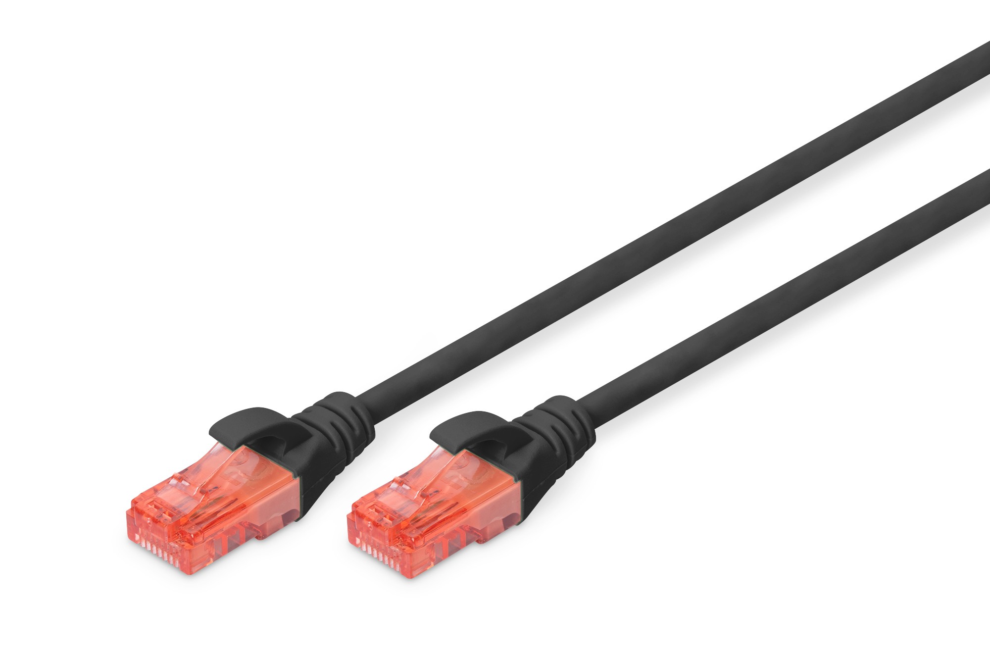 CAT 6 U-UTP bağlantı kablosu, bakır, LSZH AWG 26/7, uzunluk 3 m, siyah renk