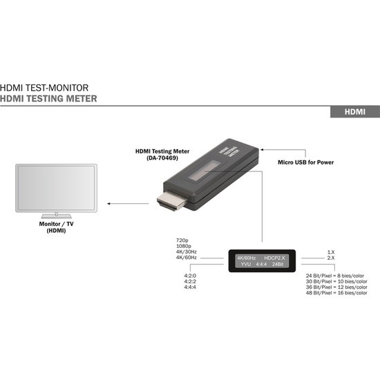 Digitus DA-70469 HDMI Test Monitörü