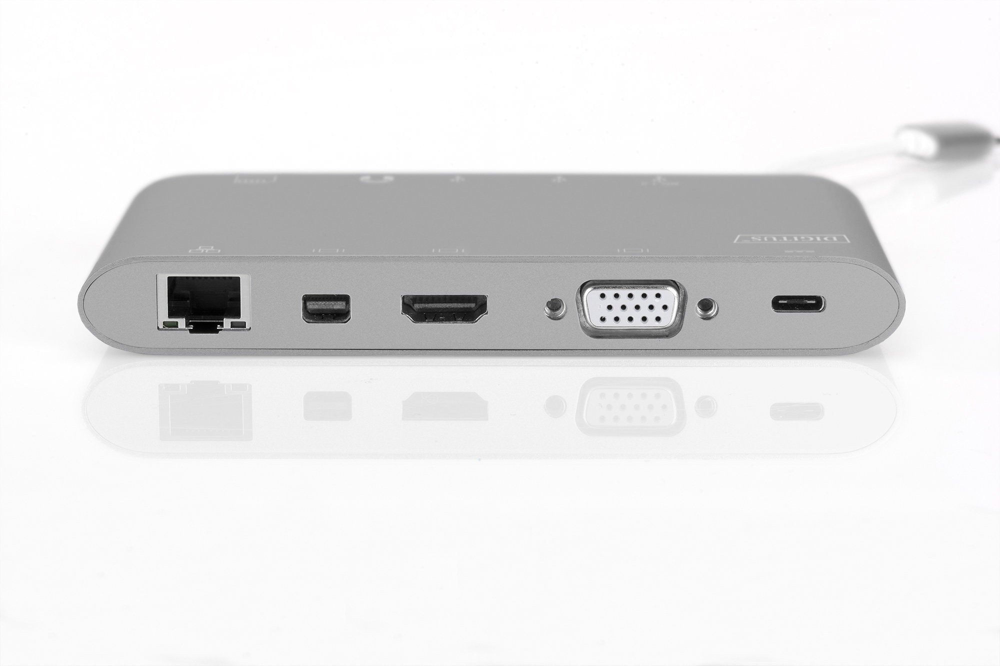 Digitus DA-70875 USB Type C To HDMI VGA Mini Dısplay Port 3x USB 3.0 1x USB Type C RJ45 Docking Station