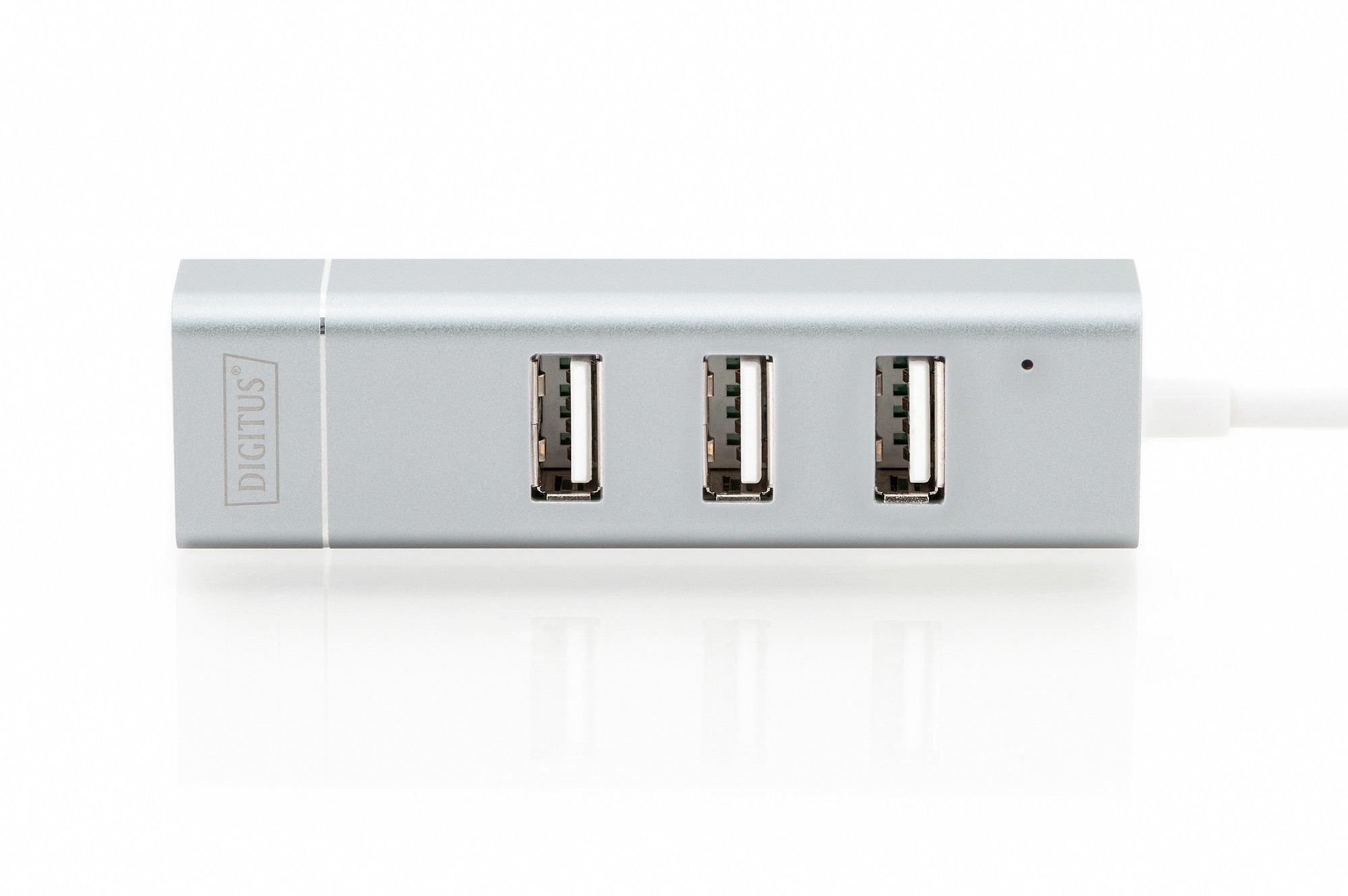 DIGITUS Type-C™ Konnektör ile USB 2.0 3-Port Hub & Fast Ethernet LAN Adaptörü