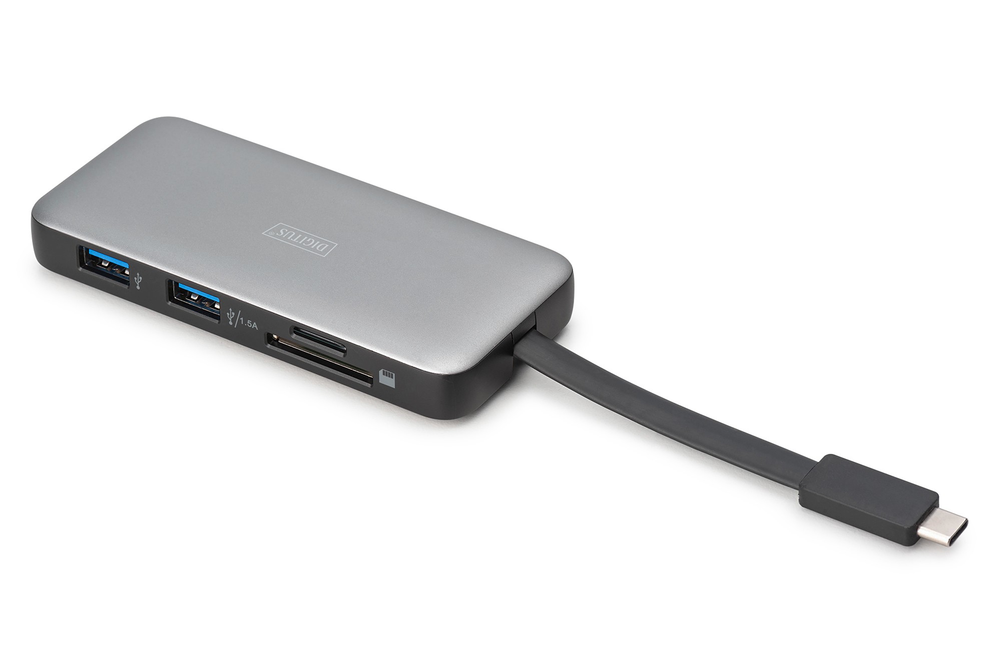 DIGITUS USB-C Seyahat Tipi Docking Station, 7-Port