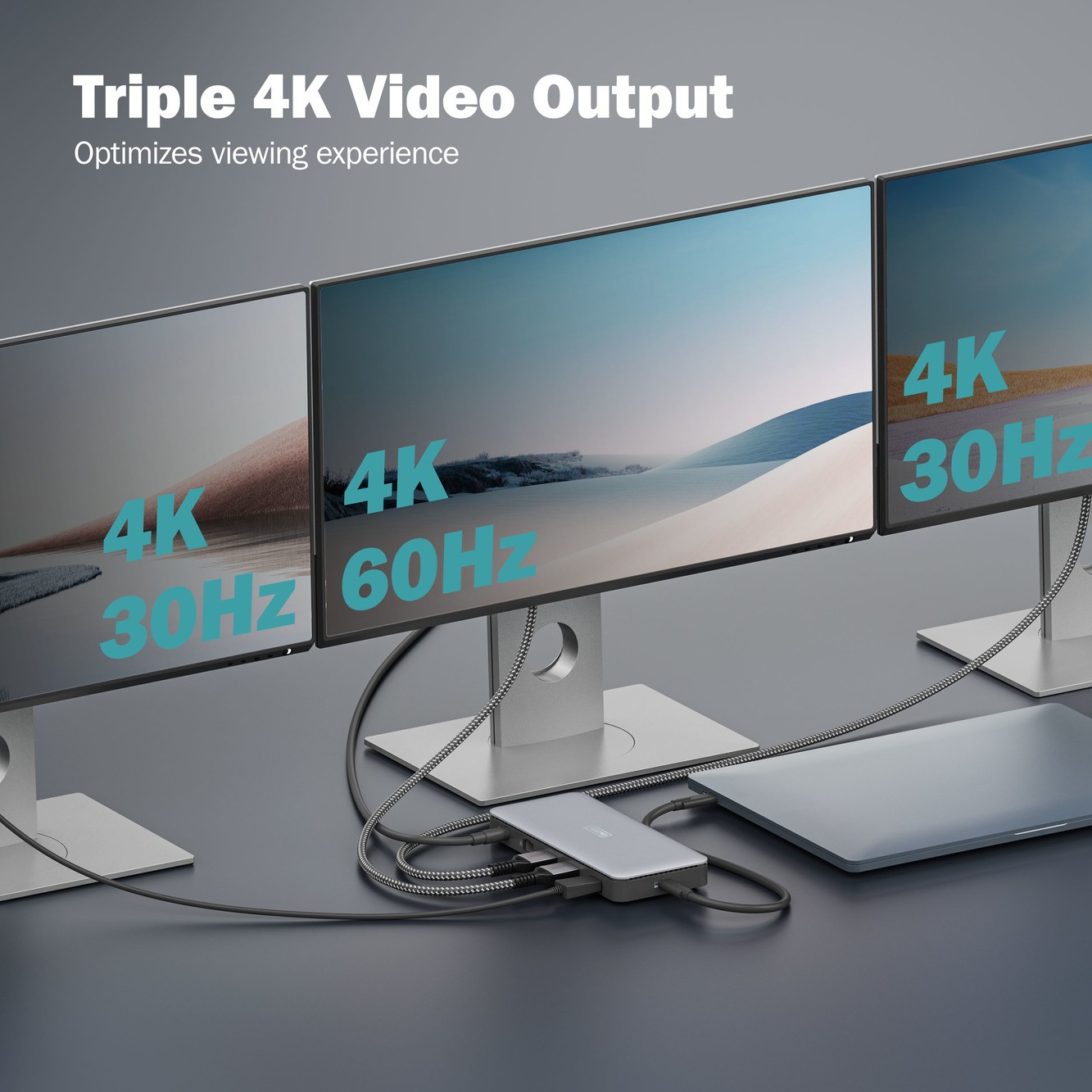 DIGITUS USB-C Docking Statio 3.2 Gen 2 bağlantı noktası (10 Gbit/s),11 Port
