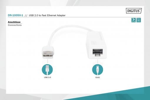 Digitus DN-10050-1 USB Ethernet Adaptörü