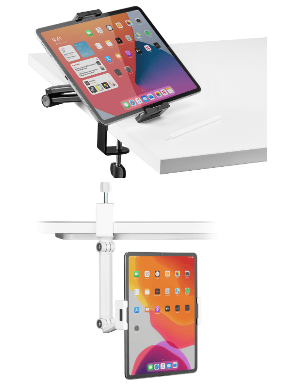 Masaüstü Kelepçeli Tablet Standı | 4.7'' - 12.9'' Arası Tüm Tabletlerle Uyumlu