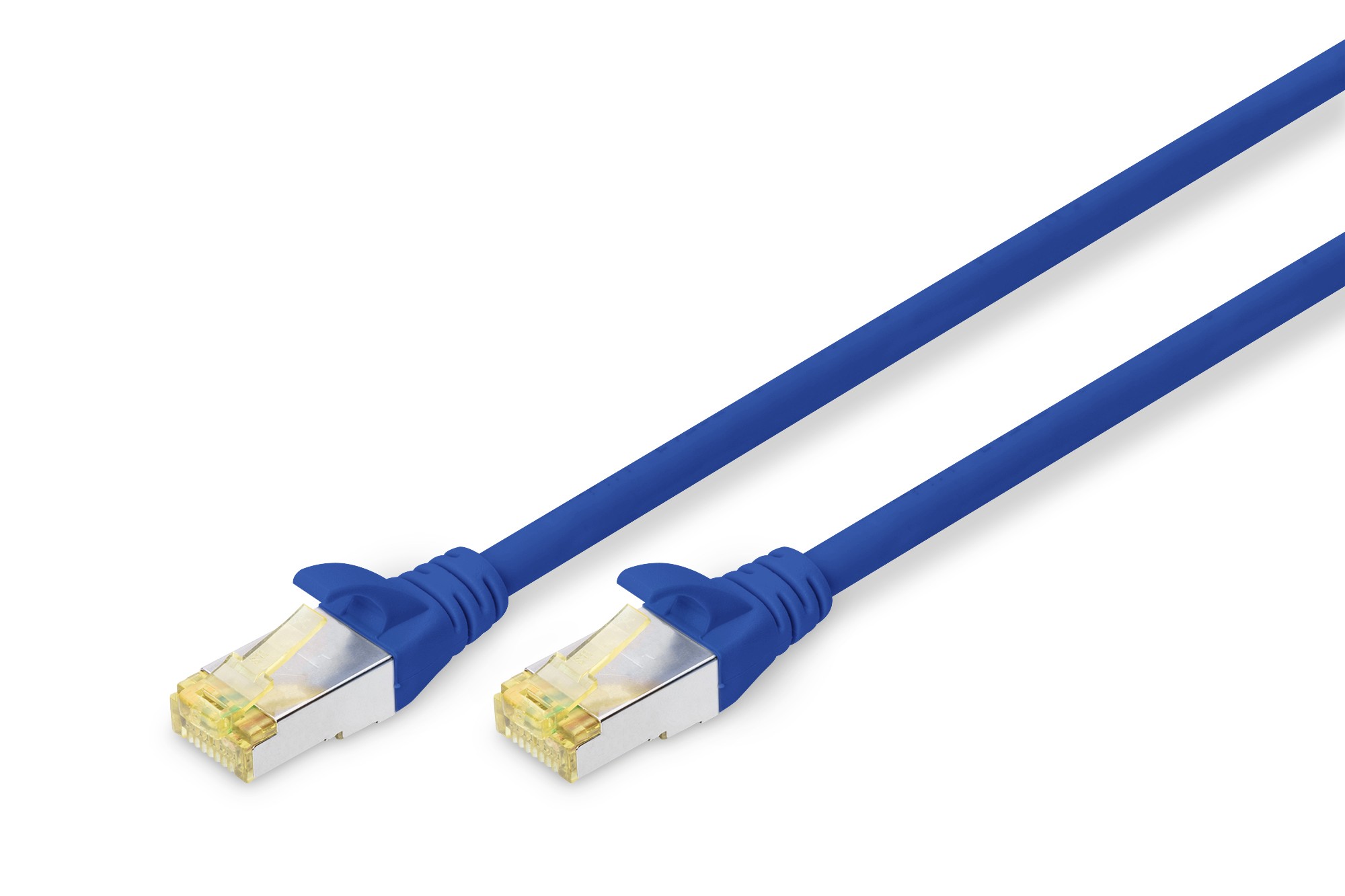 CAT 6A S-FTP bağlantı kablosu, bakır, LSZH AWG 26/7, uzunluk 3 m, mavi renk
