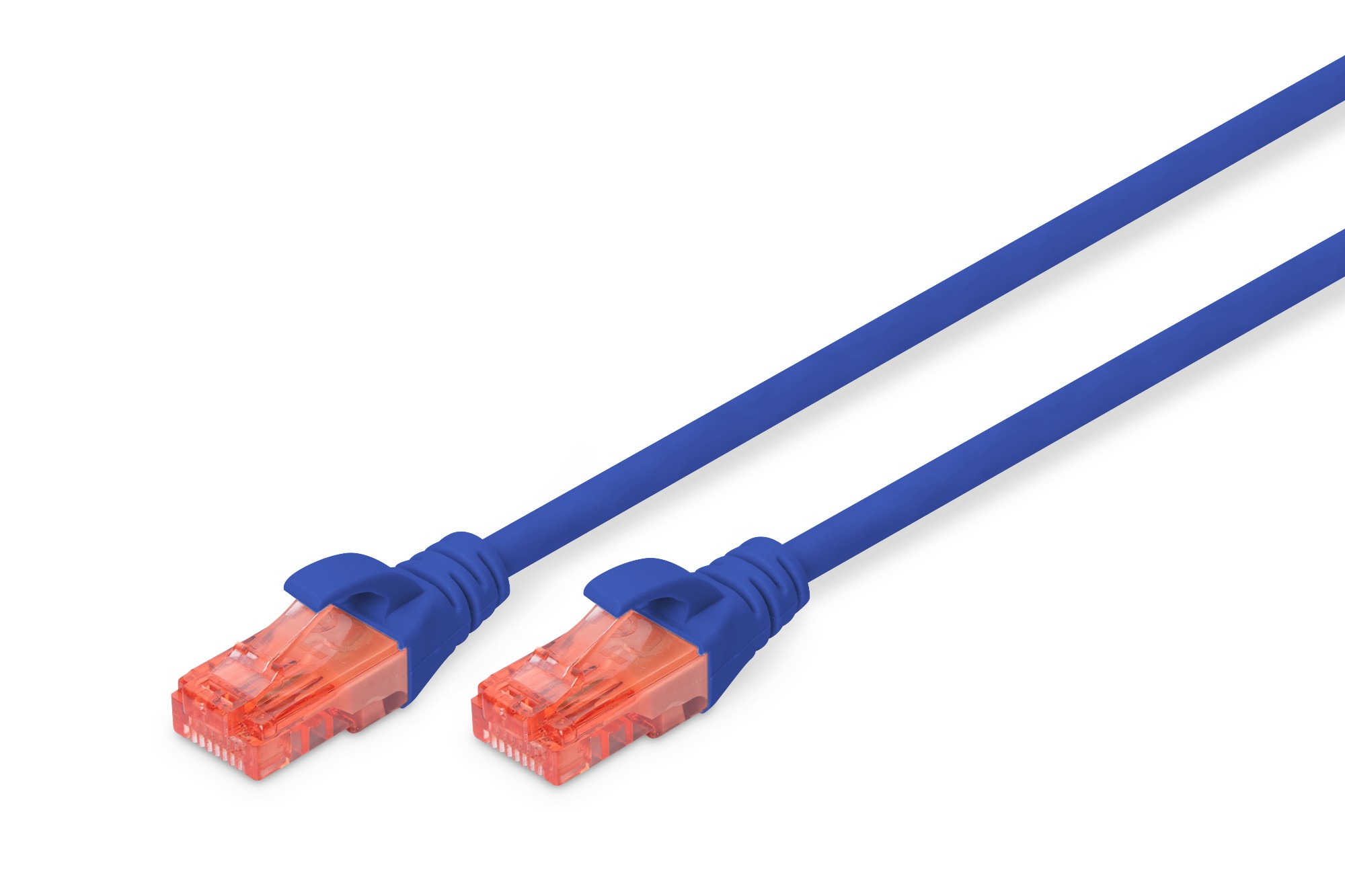 CAT 6 U-UTP bağlantı kablosu, bakır, LSZH AWG 26/7, uzunluk 1 m, mavi renk