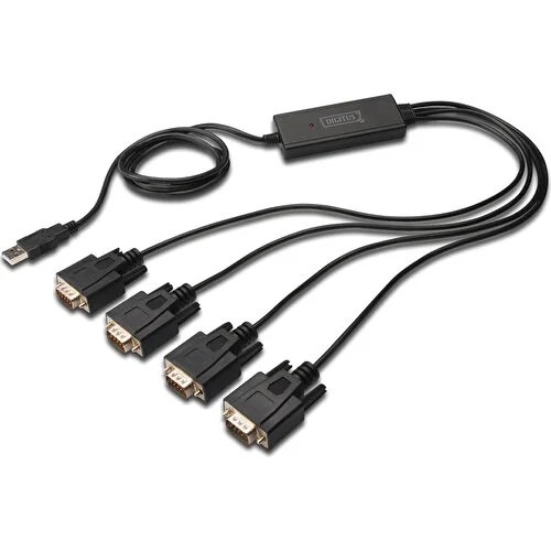 Digitus USB 2.0 - 4 x RS232 (Seri) Çevirici Kablosu, 1.5 Metre