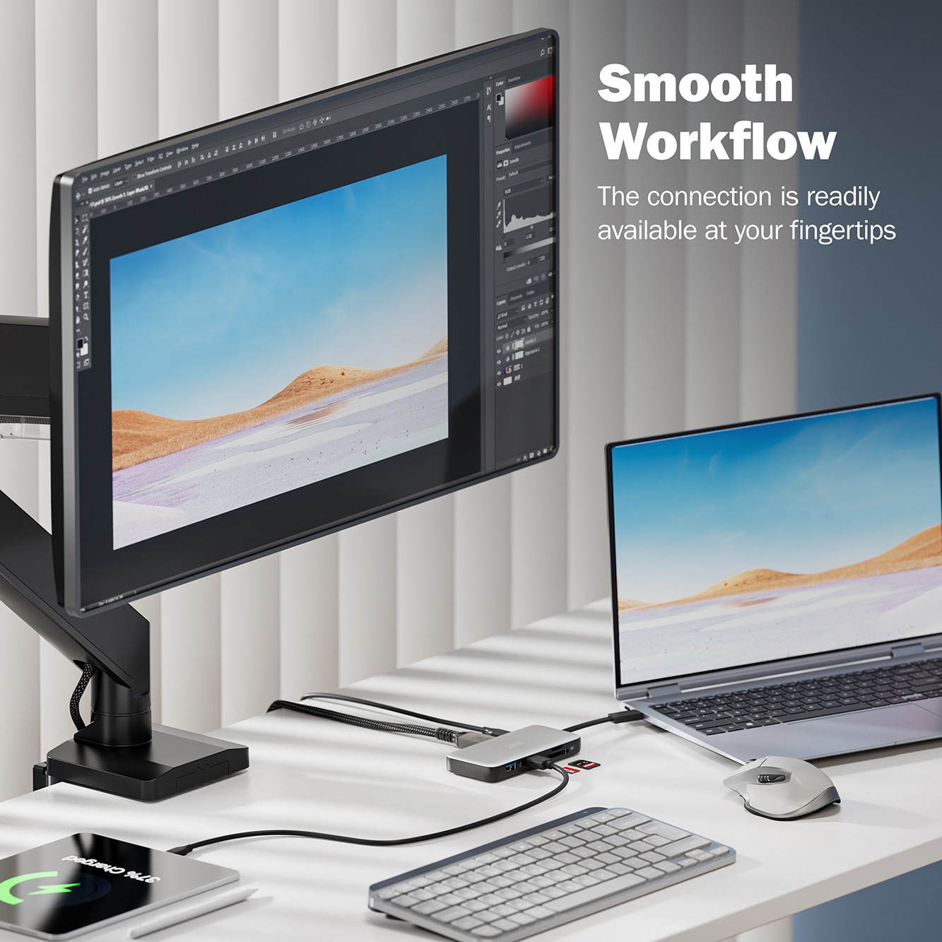 DIGITUS USB-C Seyahat Tipi Docking Station, 7-Port