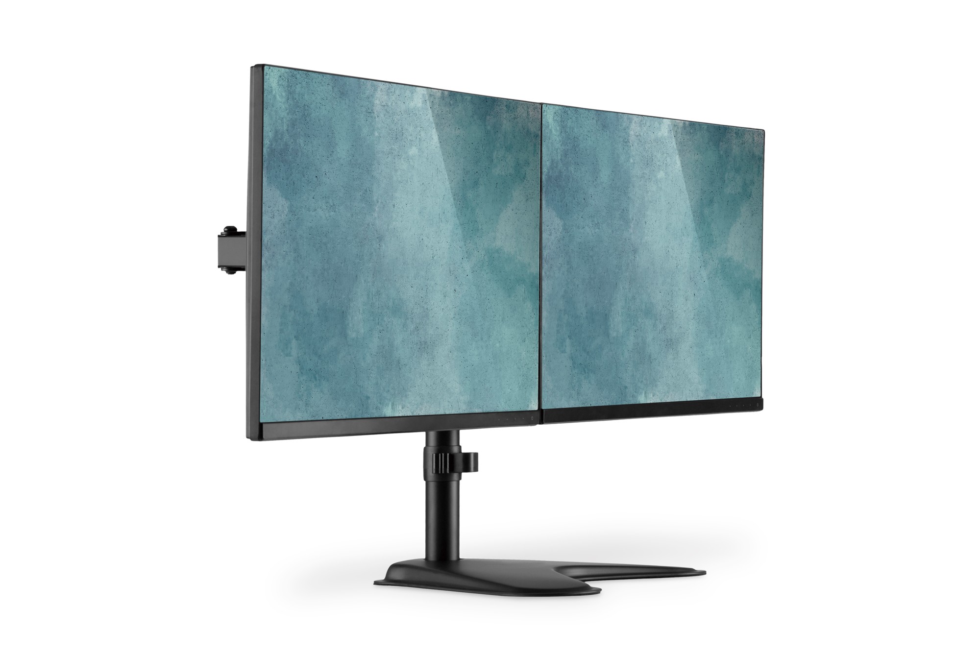 Ayaklı ikili monitör tutucusu 17-32", 2 x 8 kg (maks.), siyah