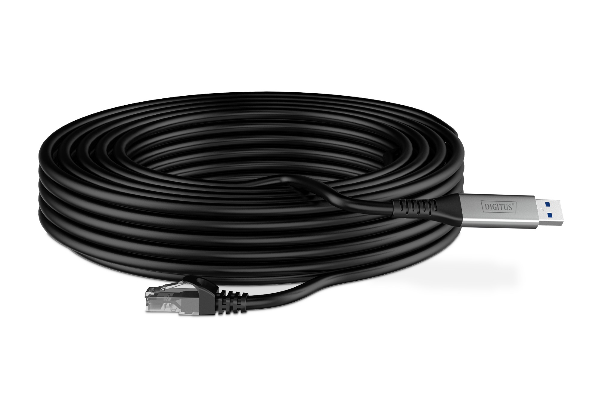USB-A - RJ45 CAT 6A S/FTP kablosu, 1 Gbit/s, 15 Metre USB 3.2 Gen1, LSZH kılıf