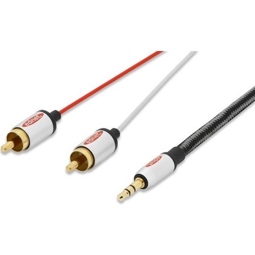 Ednet 84542 2.5 Metre Audio Adapter Cable 3.5mm Jack - 2 x Rca Stereo