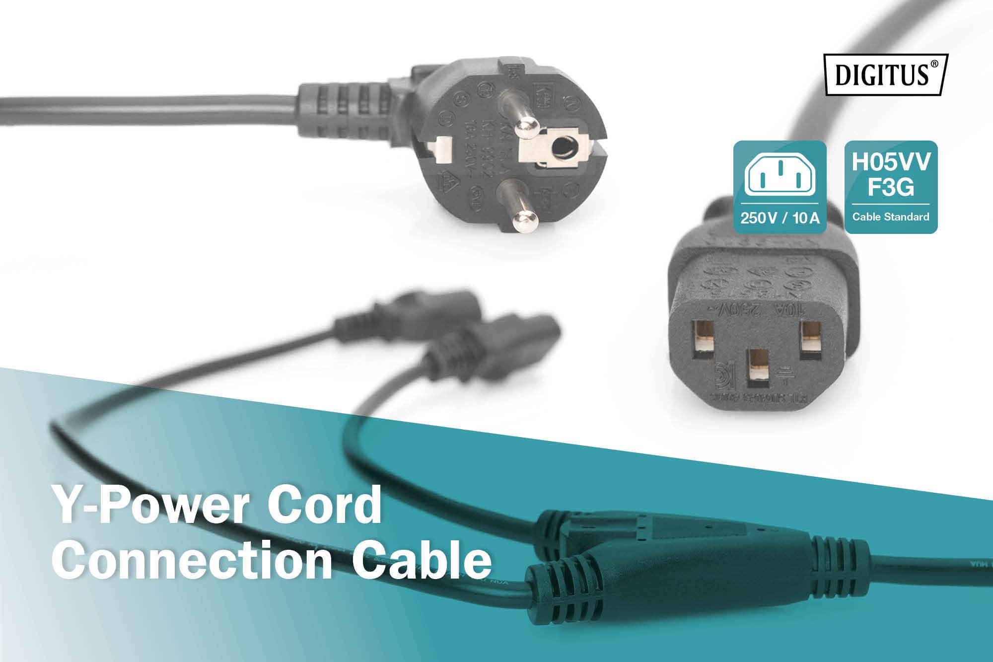 DIGITUS Y-Elektrik bağlantı kablosu