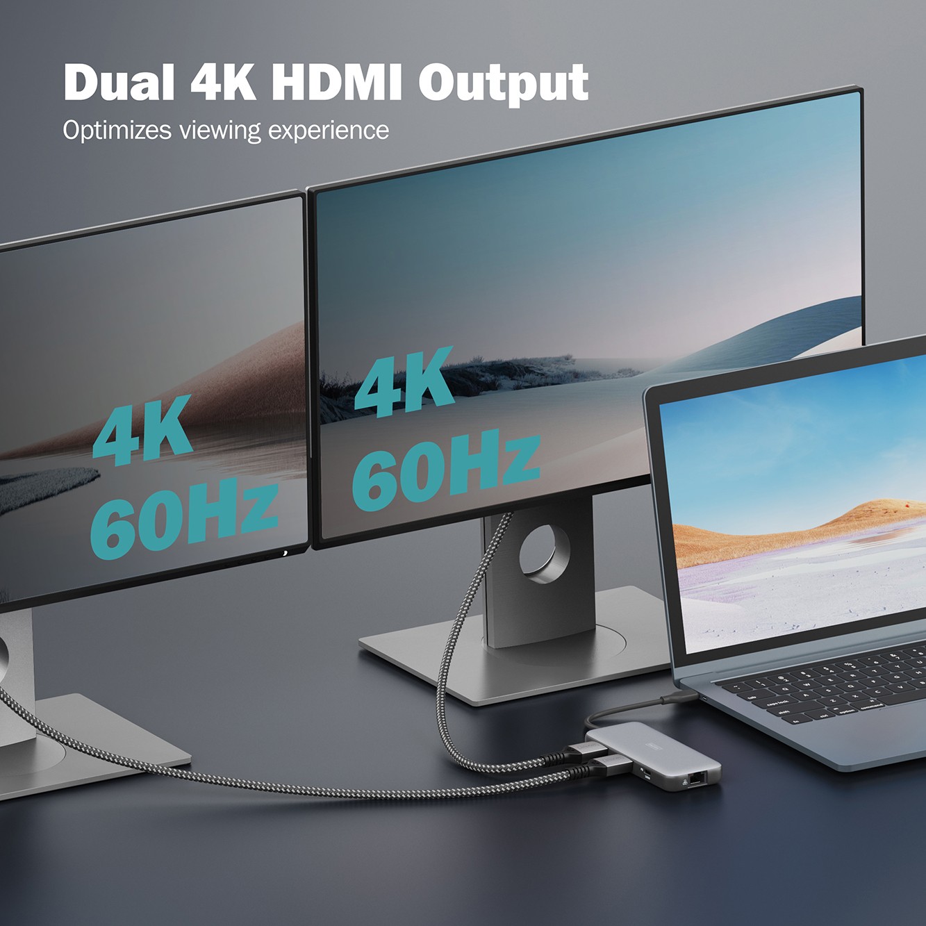 DIGITUS USB-C Docking Statio 3.2 Gen 2 bağlantı noktası (10 Gbit/s),8 Port