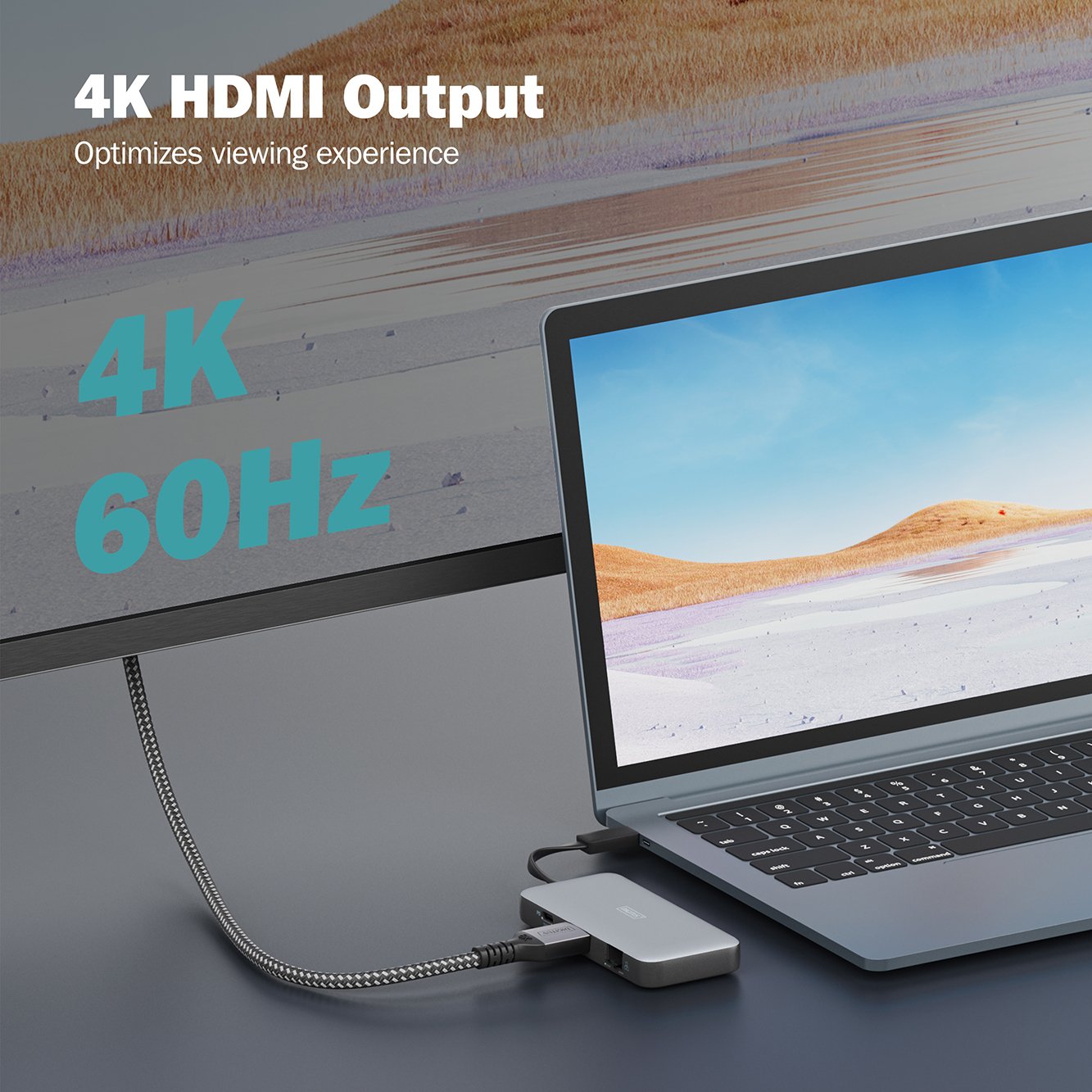 DIGITUS USB-C Seyahat Tipi Docking Station, 7-Port