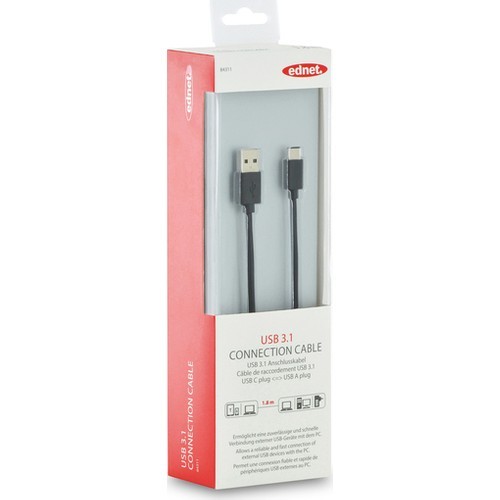 Ednet 84311 USB Type- C Bağlantı Kablosu 1.8 Metre