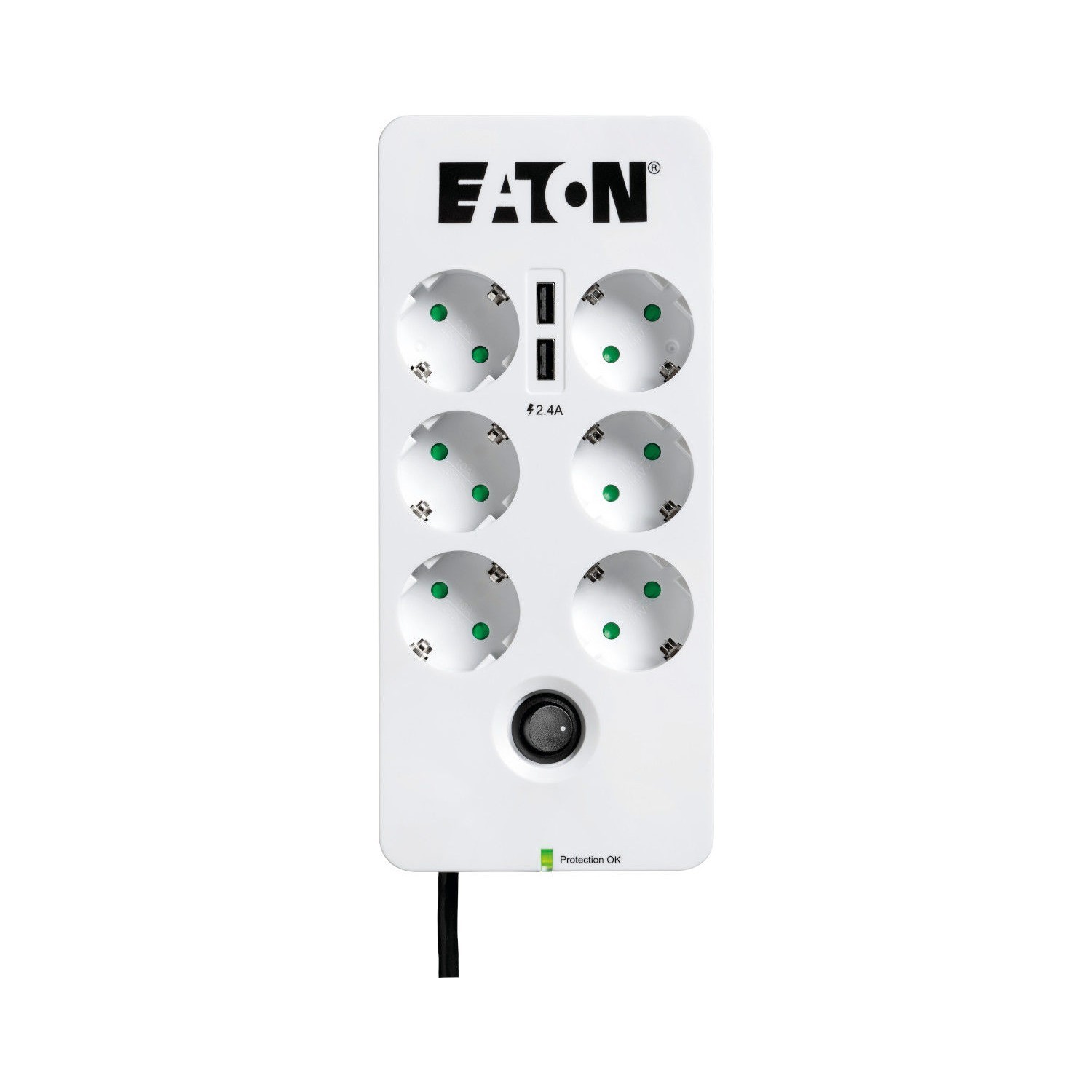 Eaton 6'lı Akım Korumalı Priz ve 2 USB Girişi(6'lı Schuko)