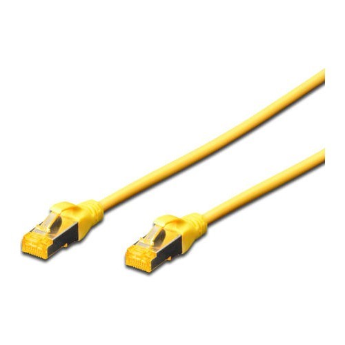 CAT 6A S-FTP bağlantı kablosu, bakır, LSZH AWG 26/7, uzunluk 2 m, sarı renk