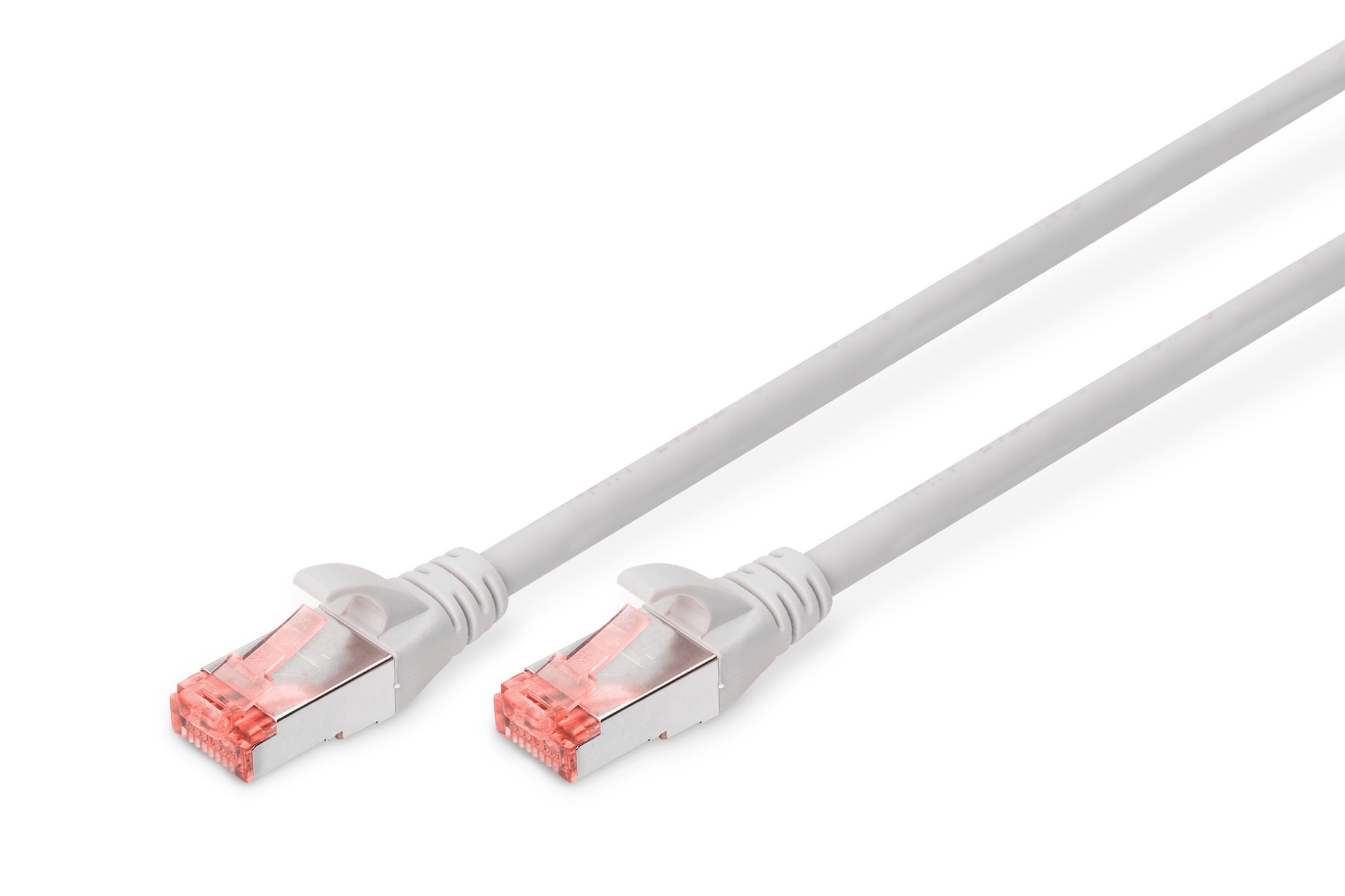 CAT 6 S-FTP bağlantı kablosu, bakır, LSZH AWG 27/7, uzunluk 1 m, gri renk
