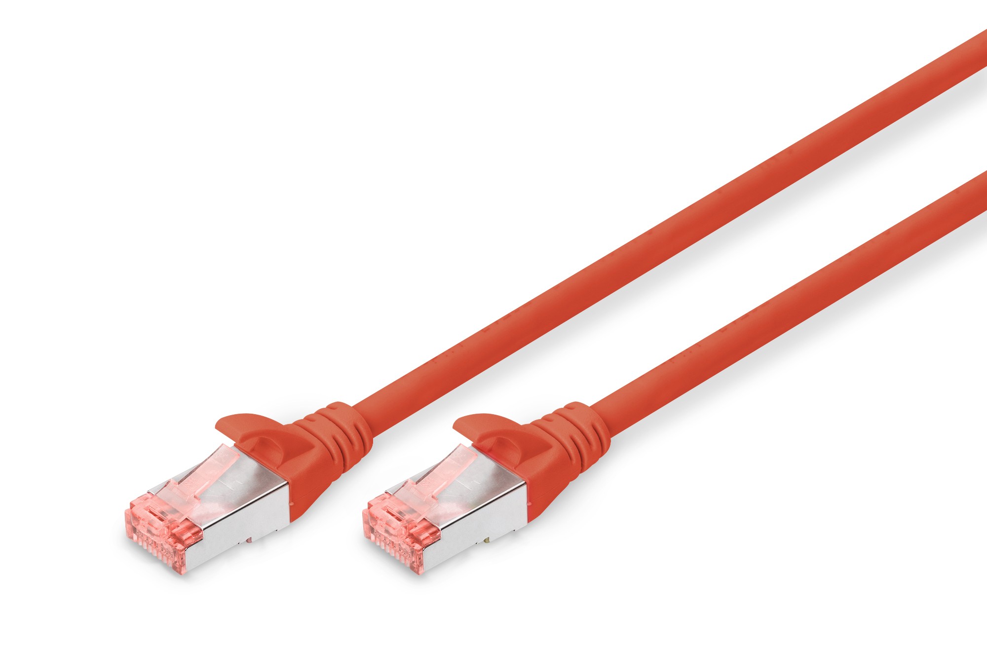 CAT 6 S-FTP bağlantı kablosu, bakır, LSZH AWG 27/7, uzunluk 3 m, kırmızı renk